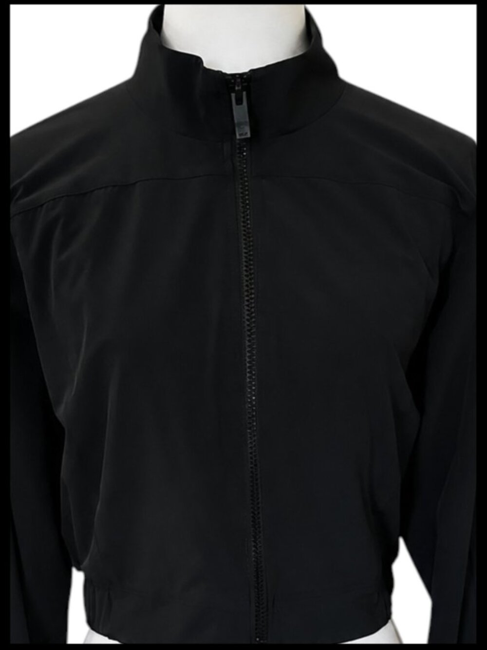 Alo Yoga Clubhouse Cropped Jacket Black Mesh Lined XS - Picture 3 of 16